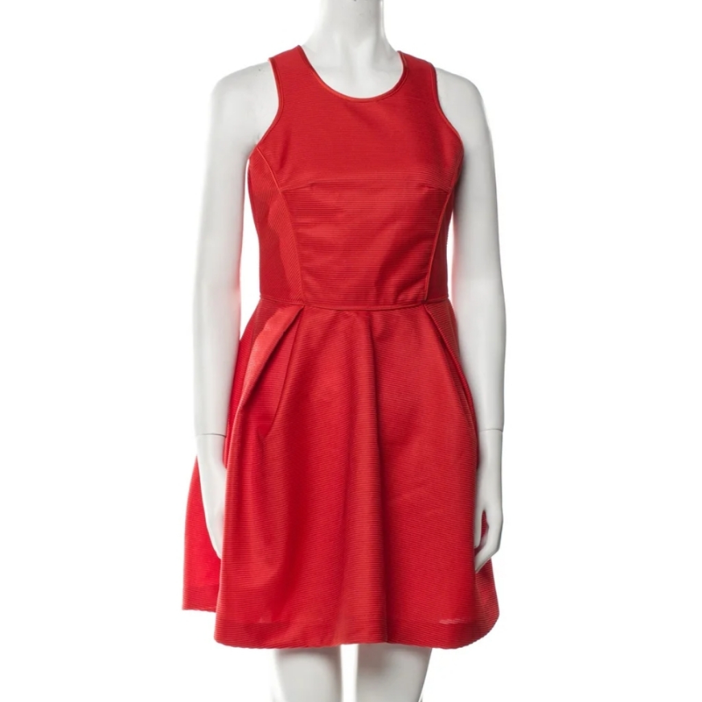 Maje Crew Neck Mini Dress Size: Xs